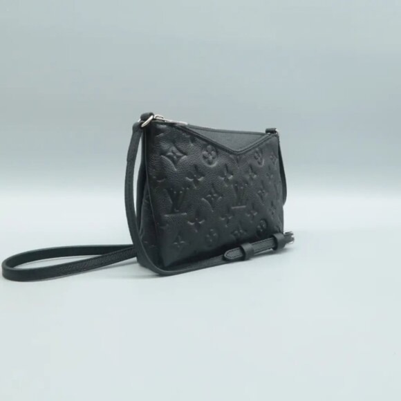 100% Authentic Louis Vuitton Pallas Black Monogram Leather Shoulder Bag - Picture 3 of 12